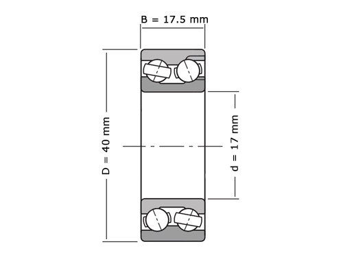 NSK Hoekcontactlager Tweerijig 3203 BT NG (17x40x17.5mm)