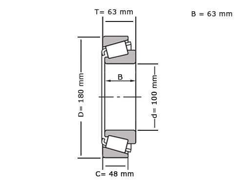 NTN Kegellager 33220 U (100x180x63mm)