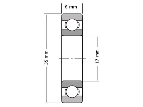 NTN Kogellager 16003 (17x35x8mm)