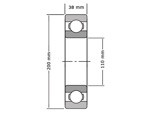 NTN Kogellager 6222 ZZ C3 5K (110x200x38mm)