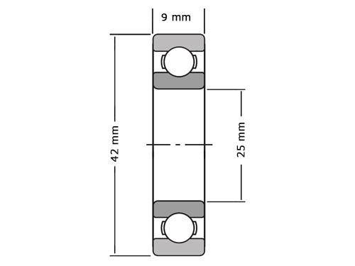 NTN Kogellager 6905 LLU C3 2AS (25x42x9mm)