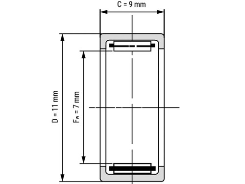 NTN Naaldhulslager HK0709 (7x11x9mm)