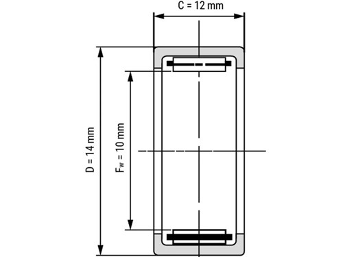 NTN Naaldhulslager HK1012 F (10x14x12mm)