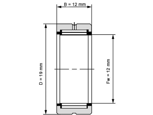 NKE Naaldhulslager NK12/12 (12x19x12mm)