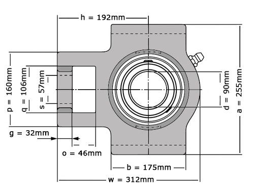 NTN Lagerblok Span UCT318 D1 (90mm)