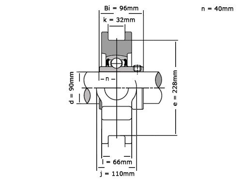 NTN Lagerblok Span UCT318 D1 (90mm)