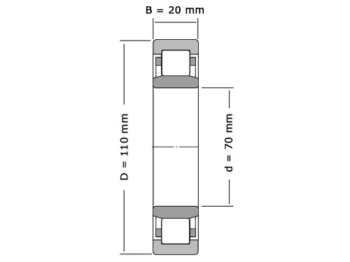 SKF Cilinderlager Eenrijig NU1014 ML (70x110x20mm)