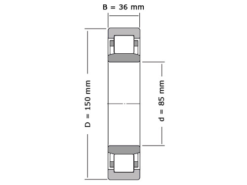 SKF Cilinderlager Eenrijig NU2217 ECJ C3 (85x150x36mm)