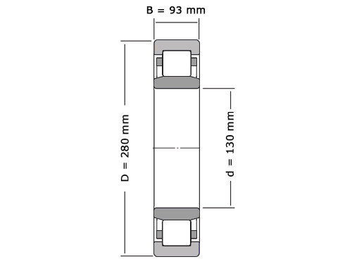 SKF Cilinderlager Eenrijig NU2326 ECML (130x280x93mm)