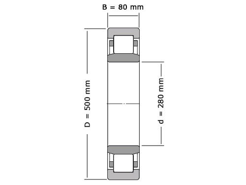 FAG Cilinderlager Eenrijig NU256 E TB M1 (280x500x80mm)
