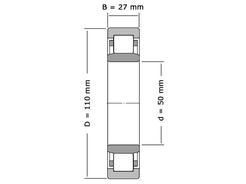 SKF Cilinderlager Eenrijig NU310 ECJ (50x110x27mm)