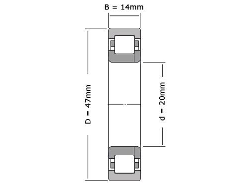 FAG Cilinderlager Eenrijig NUP204 E TVP2 C3 (20x47x14mm)