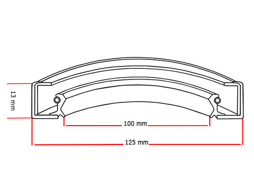 Oliekeerring 100x125x13mm BASL NBR 70