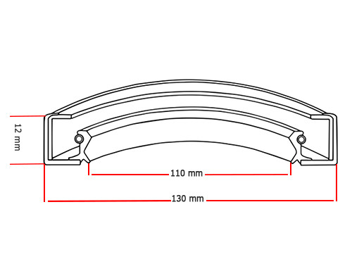 Oliekeerring 110x130x12mm BASL NBR 70