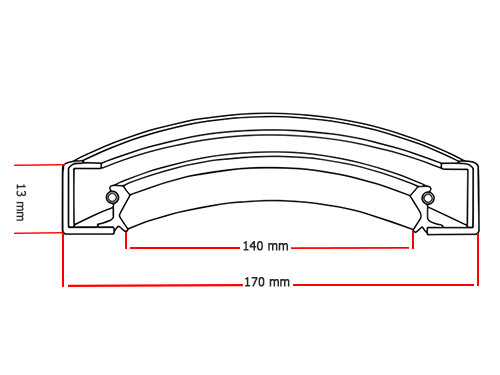 Oliekeerring 140x170x13mm B2