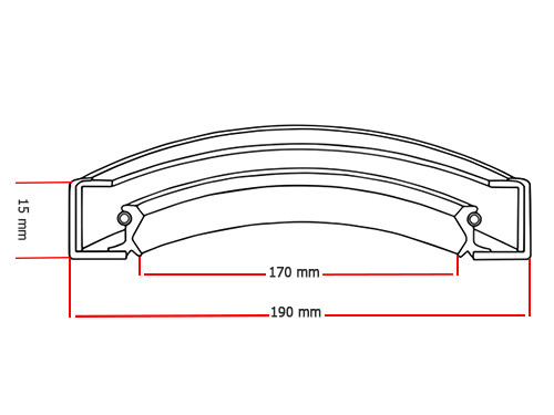 Dichtomatik Oliekeerring 170x190x15 B2 NBR 70