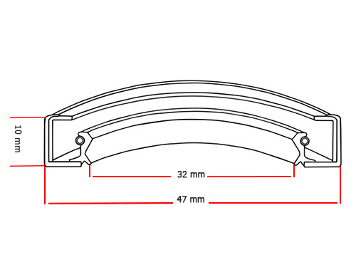 Oliekeerring 32x47x10mm BASL NBR 70