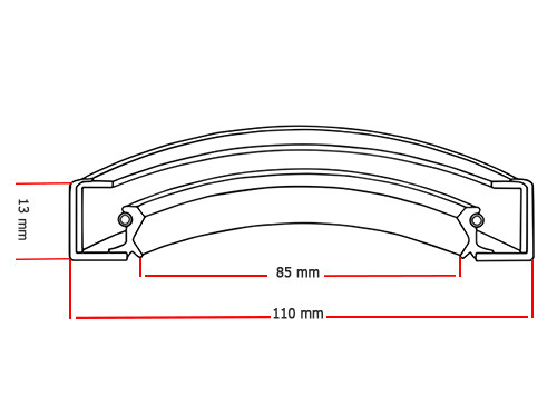 Dichtomatik Oliekeerring 85x110x13mm B1SL NBR 70