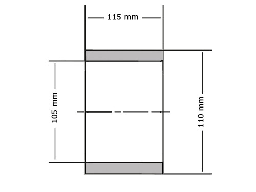 Permaglide Glijlager PAP105115 P10 105x110x115mm