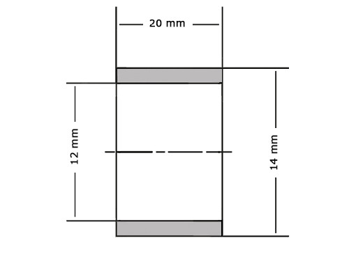 Permaglide Glijlager PAP1220 P14 12x14x20mm