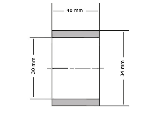 Permaglide Glijlager PAP3040 P10 30x34x40mm