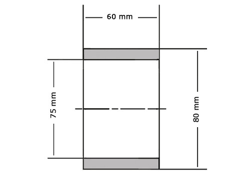 Permaglide Glijlager PAP7560 P14 75x80x60mm