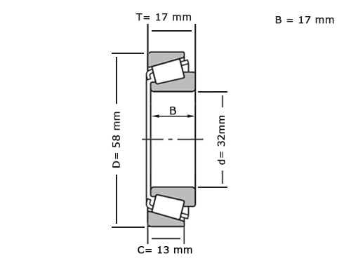 SKF Kegellager 320/32-X/Q (32x58x17mm)