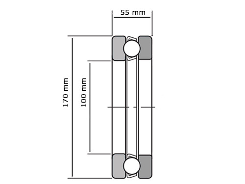 SKF Kogeltaatslager 51320 (100x170x55mm)