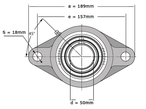SKF Lagerblok Ovaal FYTB50 TF (50mm)