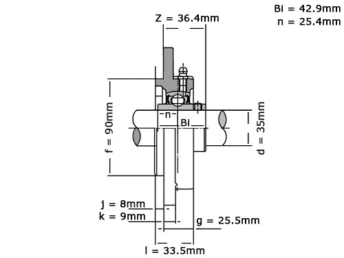 SKF Lagerblok Rond FYC35 TF (35mm)