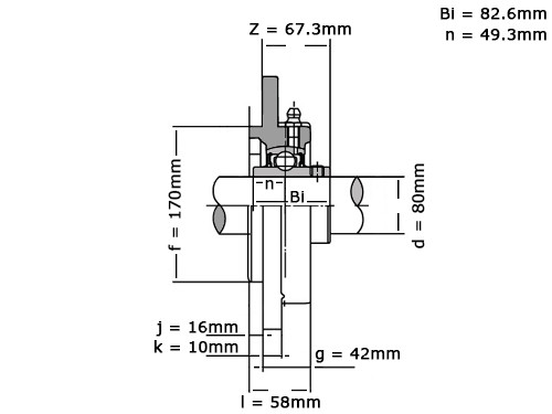 SKF Lagerblok Rond UCFC216 (80mm)