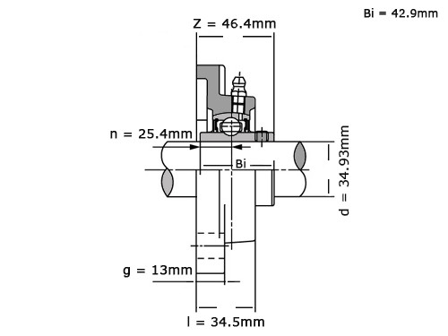 SKF Lagerblok Vierkant FY1.3/8 TF (34.93mm)