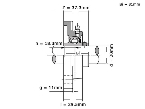 SKF Lagerblok Vierkant FY20 TF/VA228 (20mm)