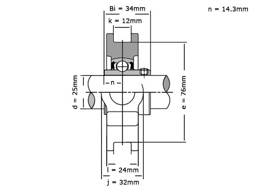 SNR Lagerblok Span UCT205 (25mm)
