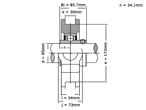 SNR Lagerblok Span UCT217 (85mm)