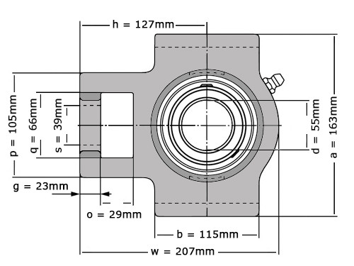 SNR Lagerblok Span UCT311 (55mm)