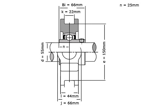 SNR Lagerblok Span UCT311 (55mm)