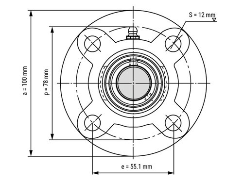 FAG Lagerblok Rond UCFC201 (12mm)