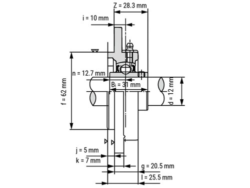 FAG Lagerblok Rond UCFC201 (12mm)