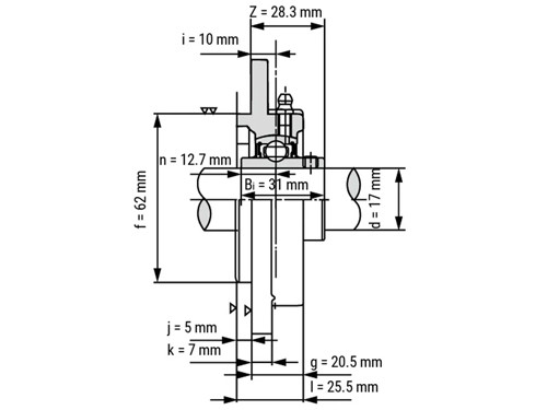 FAG Lagerblok Rond UCFC203 (17mm)
