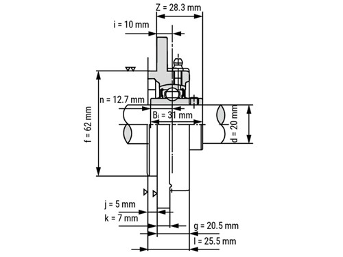 FAG Lagerblok Rond UCFC204 (20mm)