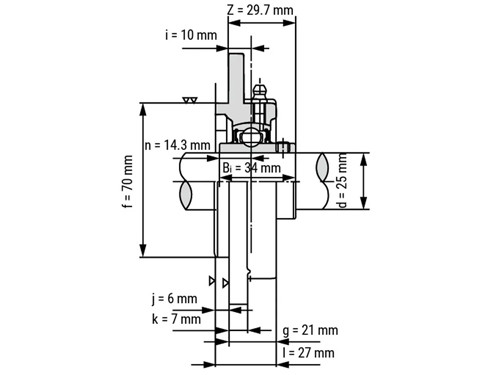FAG Lagerblok Rond UCFC205 (25mm)
