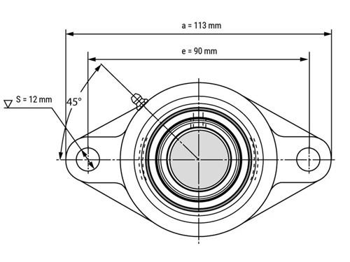 FAG Lagerblok Ovaal UCFL201 (12mm)