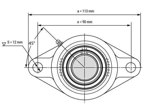 FAG Lagerblok Ovaal UCFL204 (20mm)