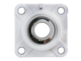 IBB Lagerblok Kunststof Wit Vierkant TP-UCF206 RVS (30mm) photo