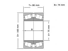 SKF Kegellager 31315 DF (75x160x80mm) photo