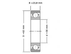 FAG Hoekcontactlager Eenrijig 3306 BD XL TVH C3 (30x72x30.2mm) photo