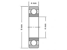 SKF Kogellager 638/4 2Z RVS (4x9x4mm) photo