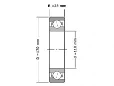 FAG Hoekcontactlager Eenrijig (Super Precisie) B7022 C T P4S DUL 2 pcs. (110x170x56mm) photo