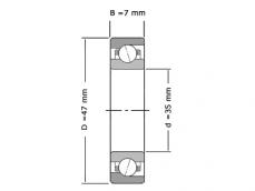 SKF Hoekcontactlager Eenrijig 71807 ACDGA P4 (35x47x7mm) photo